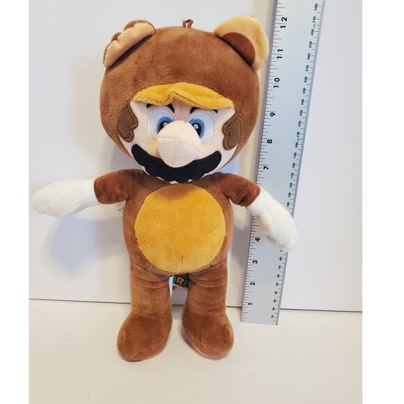 Nintendo Super Mario Set Mario Racoon 12" 2020 and Goomba 8" 2022 Plush TM - Picture 9 of 10